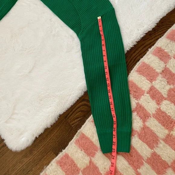 NWT Green Cropped Ribbed Knit Turtleneck Sweater | H&M - Picture 10 of 15